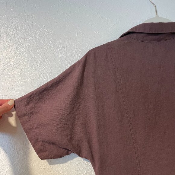 Madewell Linen Midi Shirtdress in chalked fig - Picture 7 of 7